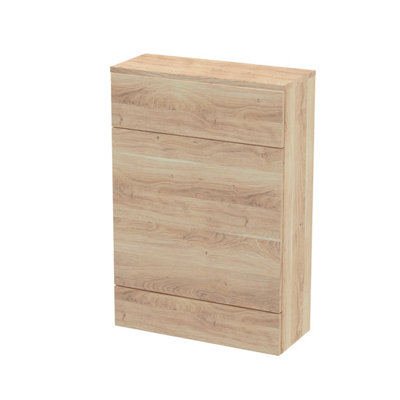 Hudson Reed Floor Standing Fusion Wc UnitStylish Bathroom Storage UnitBleached Oak600mm from B&Q