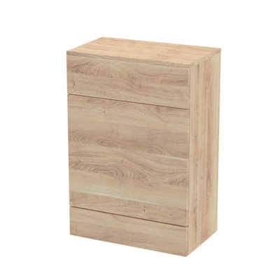 Hudson Reed Fusion Floor Standing Wc UnitStylish Bathroom Storage UnitBleached Oak600mm from B&Q