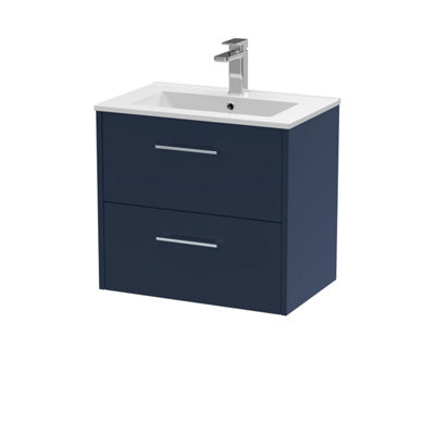 Hudson Reed 600 Wh 2-Drawer Vanity & Basin 2 Blue