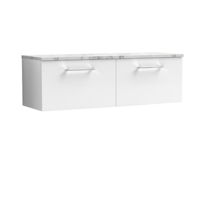 Nuie 1200 Wh 2-Drawer Vanity & Laminate Top from B&Q