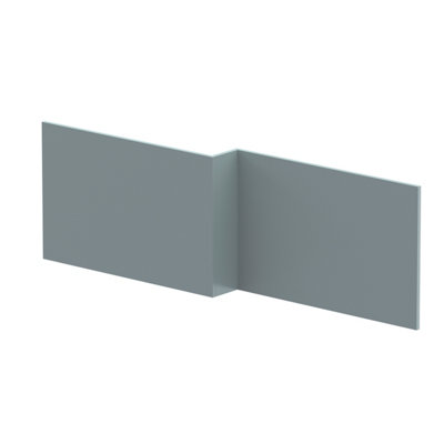 Balterley 1700mm Chartley L Shape Square Front Bath PanelMatt Coastal Grey from B&Q