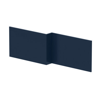 Balterley 1700mm Chartley L Shape Square Front Bath PanelMatt Midnight Blue from B&Q