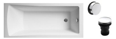 Balterley Square Single Ended Bath And Chrome Waste - 1700 X 700Mm