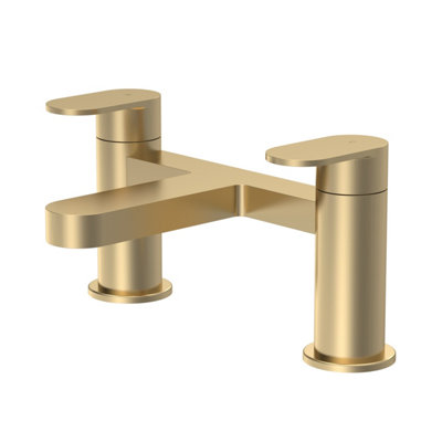 Balterley Trescott Round Deck Mounted Bath Filler TapBrushed Brass from B&Q