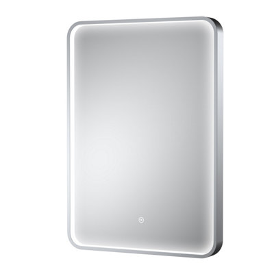 B&Q -  Pictor Led Touch Sensor Inset Framed Mirror With DemisterChrome700 X 500 mm