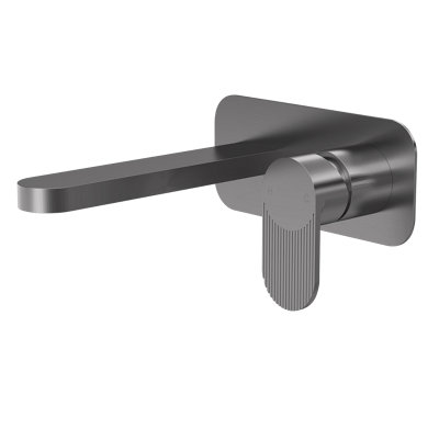 Nuie Cyprus Brushed Pewter 2 Tap Hole Basin Mixer - Image 6