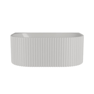 B&Q - Contemporary Back To Wall Freestanding Bath With Ribbing From Balterley1600mm X 780mm