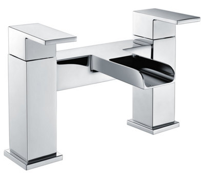 Balterley Square Deck Mounted Bath Shower Mixer Tap - Chrome
