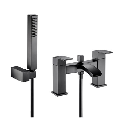 Balterley Contemporary Bath Shower Mixer Tap With Shower KitMatt Black from B&Q