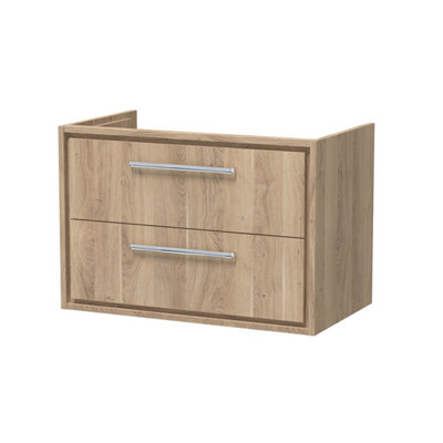 Hudson Reed Lille Wall Hung Double Drawer Vanity Unit from B&Q
