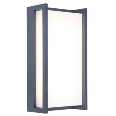 Britalia Br5193001118 Led Anthracite Outdoor Modern Rectangular Flush Wall Light 1100Lm 3000K Warm White Ip54 from B&Q