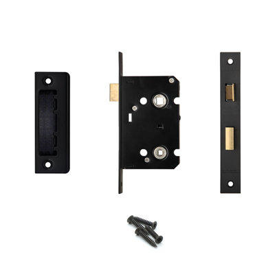 B&Q - DecoranddecorBathroom Mortice Lock64mmMatt Black
