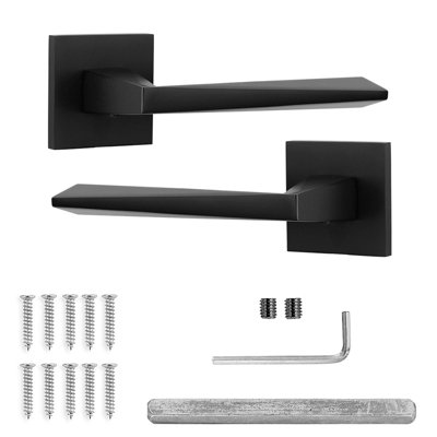Decoranddecor Luxe Black Door HandlesInternal Door Handles For Wooden DoorsInterior Door HandlesLeda Range from B&Q