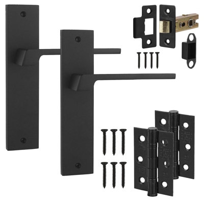 Decoranddecor Internal Door HandlesDoor Handle SetsInterior Door Handles Latch And Door Hinge Spectra Range from B&Q