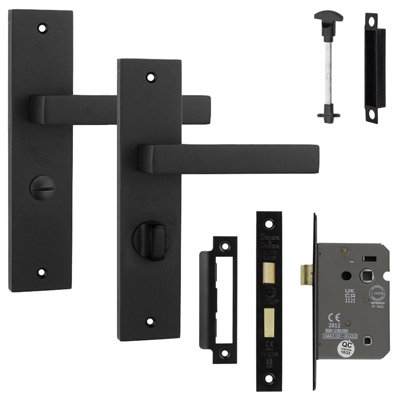 Decoranddecor Door Handle SetInternal Door Handles With Lock For Bathroom DoorsDoor Handle Sets For BathroomLumina Range from B&Q