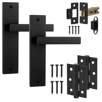 Decoranddecor Internal Door HandlesDoor Handle SetsInterior Door Handles Latch And Door Hinge Lumina Range from B&Q