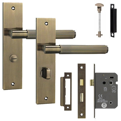 Decoranddecor Door Handle SetInternal Door Handles With Lock For Bathroom DoorsDoor Handle Sets For BathroomHera Range from B&Q