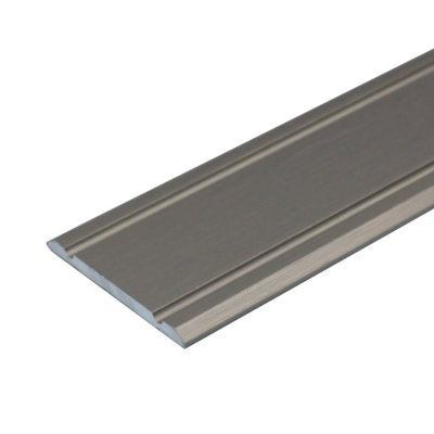 A02 930mm X 30mm 2.7mm Anodised Aluminium Flat Door Threshold StripInox0.93M from B&Q