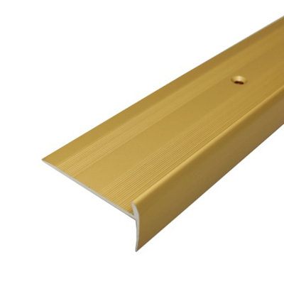 C27 44 X 20.5mm Anodised Aluminium Lvt Stair Nosing  Edge Profile For 5mm FlooringGold0.9M from B&Q