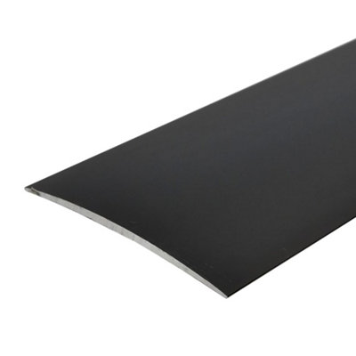 B&Q A72 100mm Anodised Aluminium Self Adhesive Door Threshold Strip - Black
