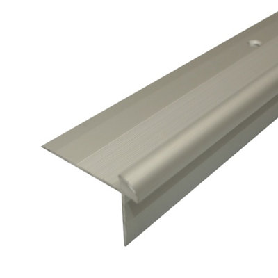 C29 42 X 28mm Anodised Aluminium Lvt Stair Nosing Edge Profile For 5mm FlooringSilver0.9M from B&Q
