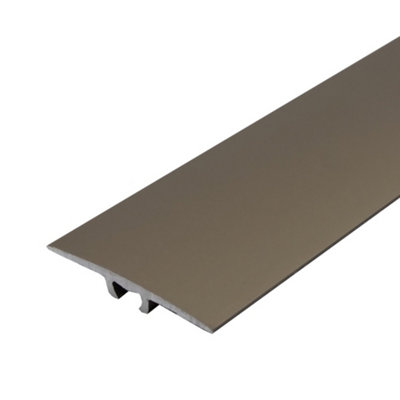 A68 36mm Anodised Aluminium Flat Door Threshold StripChampagne0.9M from B&Q