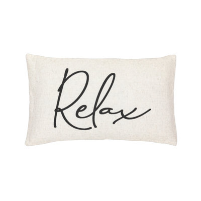 Gallery™ Cream & Black Relax Indoor Cushion(L)30Cm X (W)50Cm from B&Q