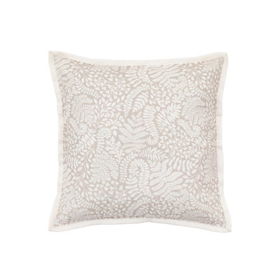 Gallery™ Taupe Leaves Print Effect Indoor Cushion(L)45Cm X (W)45Cm from B&Q