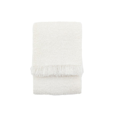 Gallery™ Natural Boucle Velour Plain Throw (L) 170Cm X (W) 130Cm from B&Q