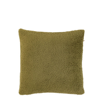 Gallery™ Olive Teddy Woven Effect Indoor Cushion (L)43Cm (W)43Cm from B&Q