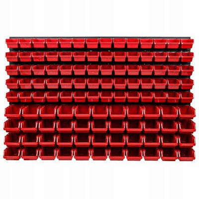  - Wall Mounted Tool Peg Board Set Garage Storage Bins Workshop Rack Shed Organiser Model 9