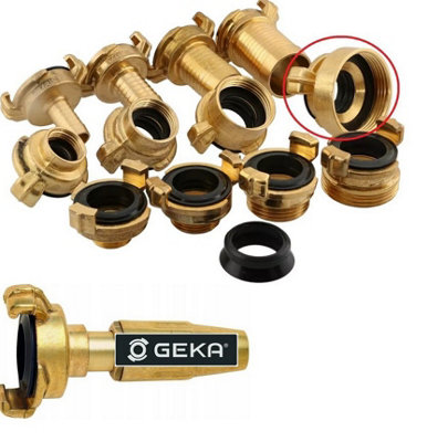 B2C Brass Geka Type Hose Quick Connect Adapter Claw Fitting Pipe Splitters Lance 1" Bsp Female from B&Q