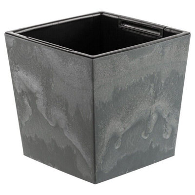 B2C Plant Flower Pot Concrete Square Planter Inner Pot Garden Patio Home Large Beton Concrete 7.5 Litres from B&Q