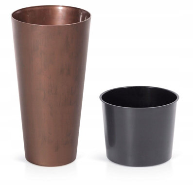 B2C Planter Plant Pot Flowerpot Cylinder Outdoor Garden Balcony Indoor Beton Tall Corten Steel 76.2Cm from B&Q