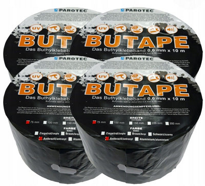 B2C Butyl Black Sealant Tape Performance Waterproof 10M 150mm from B&Q