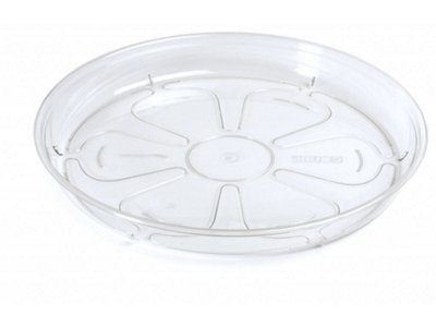 B2C Round Transparent Plastic Plant Pot Saucers Water Trays  26Cm from B&Q