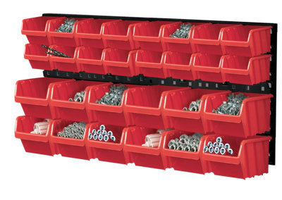 Wall Mounted Tool Peg Board Set Garage Storage Bins Workshop Rack Shed Organiser Model 28 from B&Q