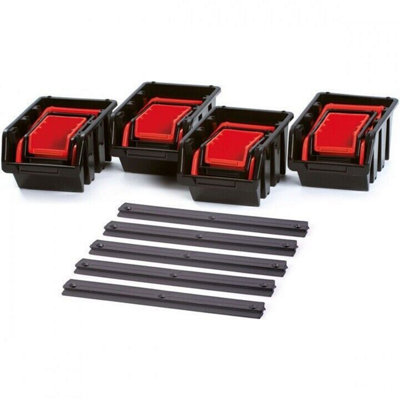 B&Q Wall Mounted Tool Peg Board Set Garage Storage Bins Workshop Rack Shed Organiser Model 30