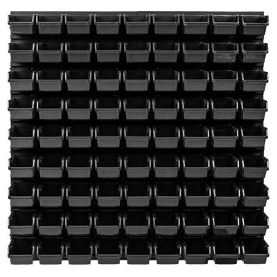  - Wall Mounted Tool Peg Board Set Garage Storage Bins Workshop Rack Shed Organiser Model 34