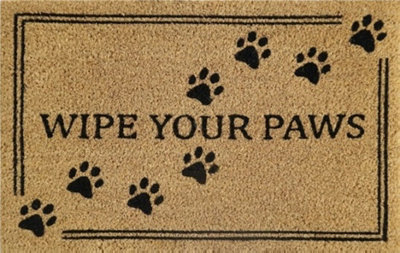 B2C Door Mat Doormats Non Slip Natural Coir Welcome Indoor Outdoor Home Garden Mats Wipe Your Paws from B&Q