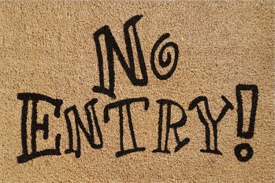 B2C Door Mat Doormats Non Slip Natural Coir Welcome Indoor Outdoor Home Garden Mats No Entry from B&Q