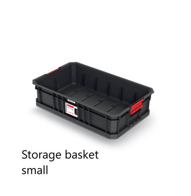 B2C Storage Tool Box Platform Wheels Large Toolbox Mobile Tray Compartment Stackable Storage Basket Small from B&Q