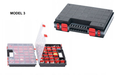B2C Duo Compartment Storage Tandem Organiser Case Tool Box Adjustable Dividers Model 3