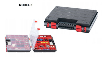 B2C Duo Compartment Storage Tandem Organiser Case Tool Box Adjustable Dividers Model 5