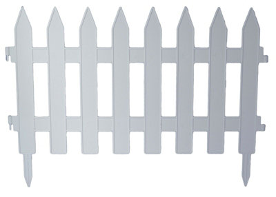 B2C Fence Garden Fencing Lawn Edging Home Tree Fence Barrier 6 Colours Picket 3.2M from B&Q