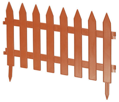 B2C Fence Garden Fencing Lawn Edging Home Tree Fence Barrier 6 Colours Picket 3.2M Red from B&Q