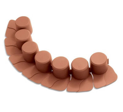 B2C Garden Palisade Edging Border With Lawn Mower Ramp 4M3 ColoursSturdy Solid Terracotta from B&Q