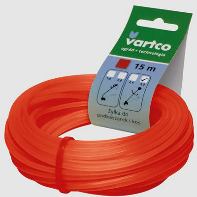 B2C 15M Garden Strimmer Line 1.6mm-3mm Grass Trimmer Cord Wire Replacement 1.6mm Square from B&Q
