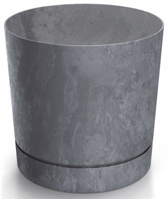 B2C Plant Pots Indoor Outdoor Plastic Flowerpot Small Medium Large Tubo 5 Colours Marengo 15Cm from B&Q