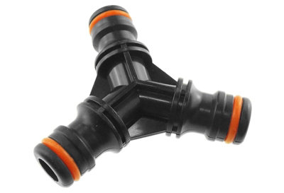 B2C Garden Hose All Connectors Fittings Universal Standard Hozelock Compatible Black 3 Way Connector from B&Q